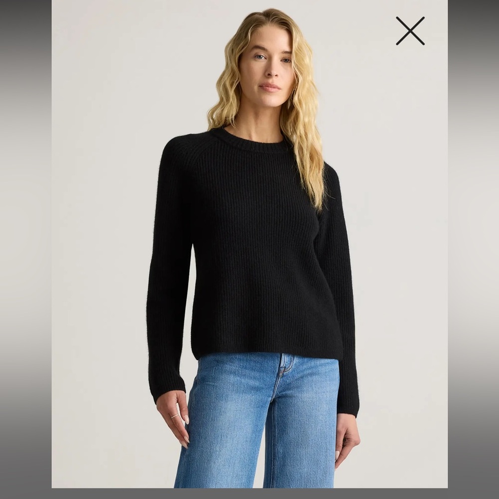 NWT Quince Mongolian Cashmere Fisherman Crewneck Sweater Size Small